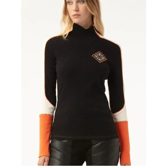 NWT Alp N Rock Teya Mock Neck - Black/Orange, M
